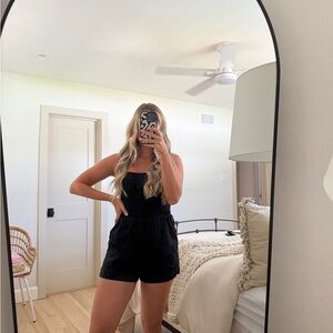 Black Linen Shorts